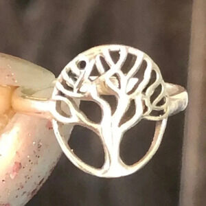 Tree of Life Solid 925 Sterling Silver Ring NWT